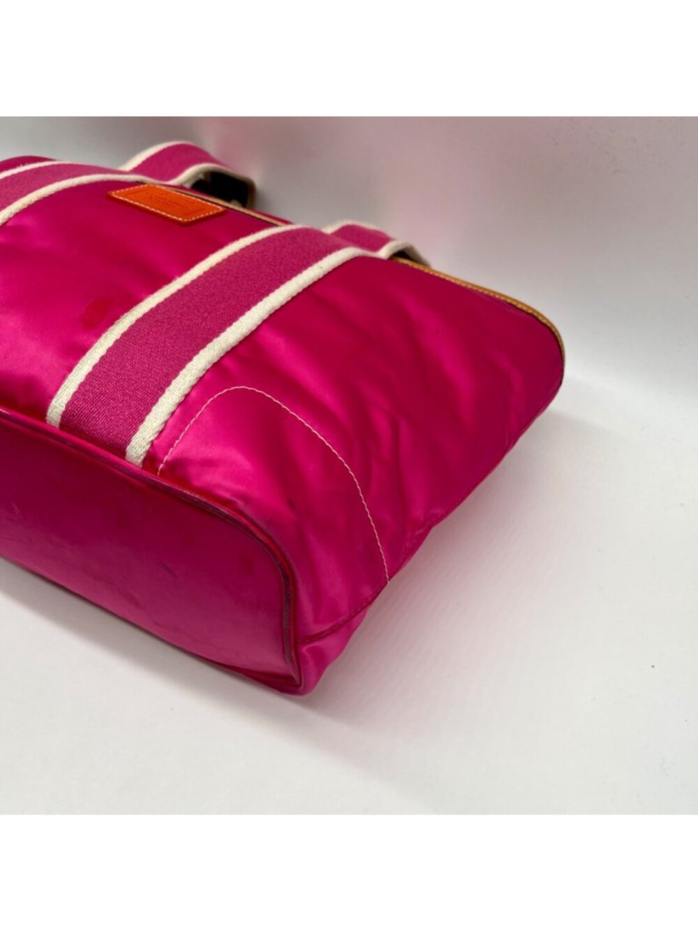 Coach Bright Pink Nylon Hampton Tote Bag 1894 - Picture 7 of 14